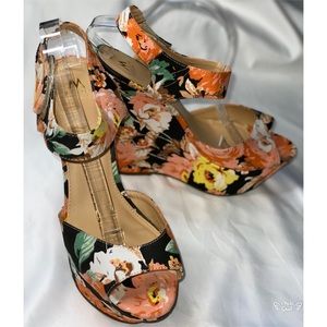 Madison by Just Fab Floral Wedges